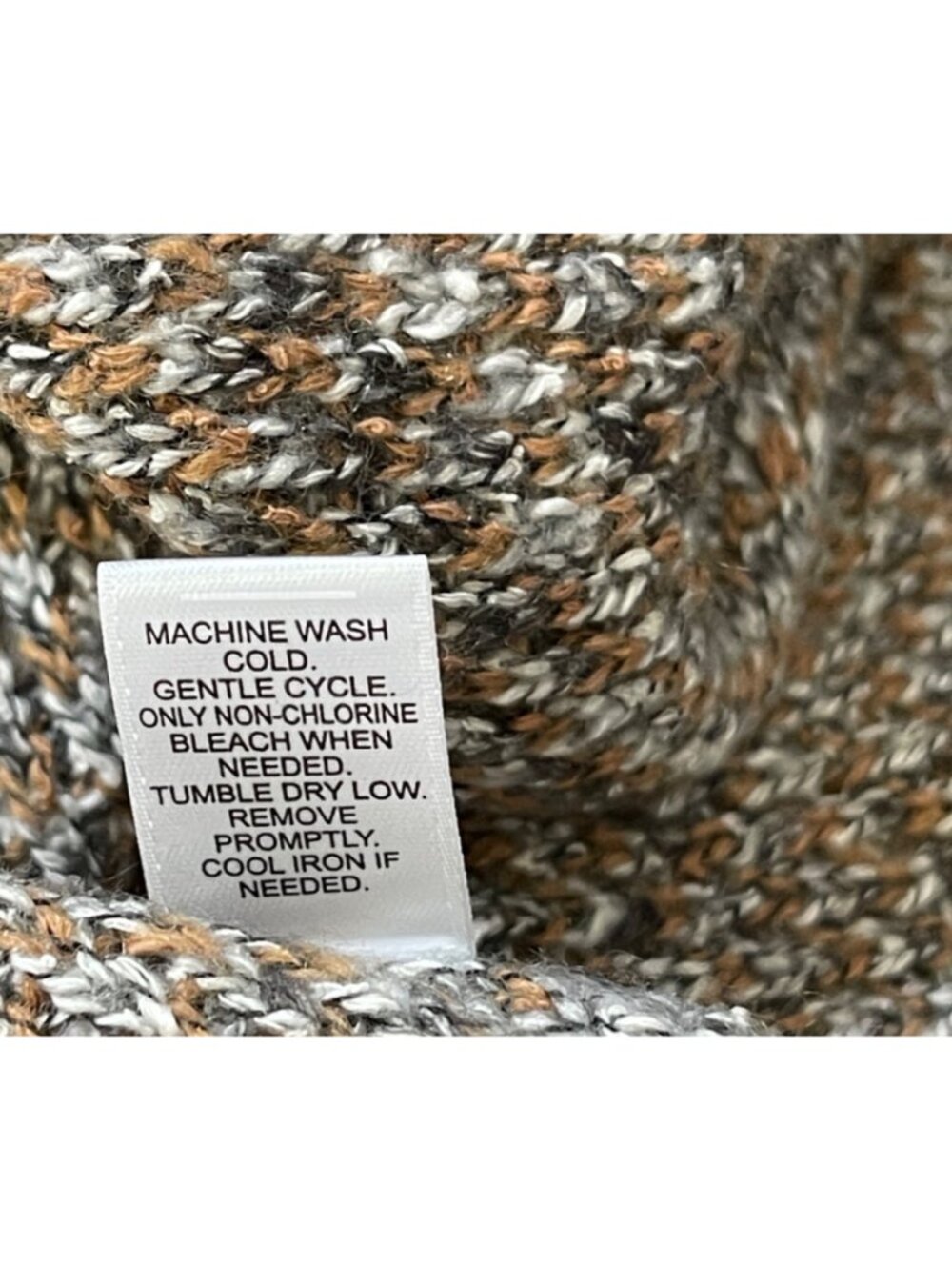 New Est. 1946 Jacket Sweater Cardigan Size 18/20 Animal Print Grey Tan Open Fron - Picture 8 of 8